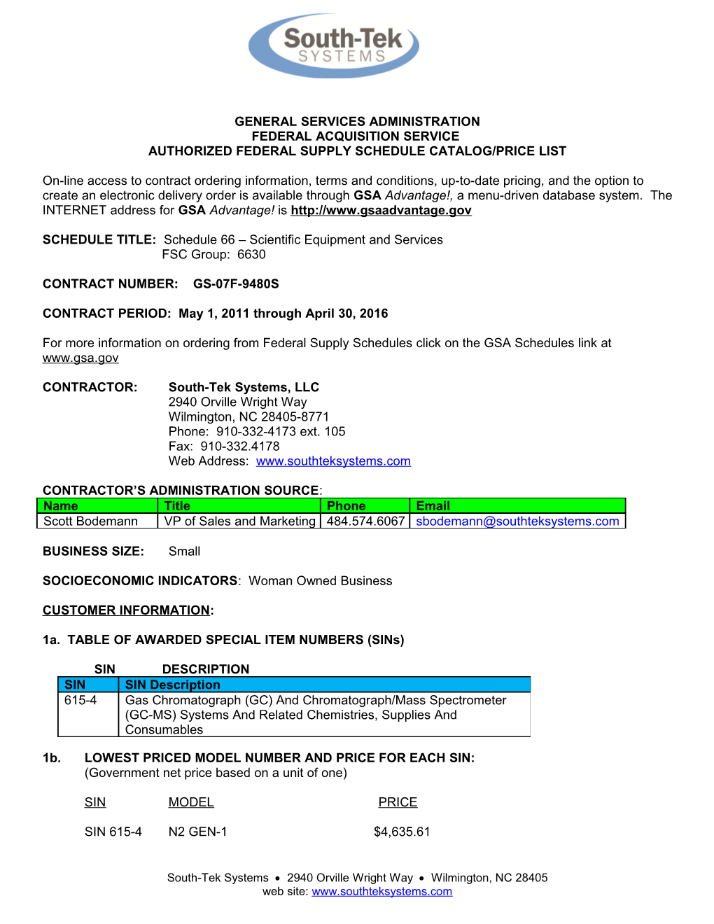 Standard Form 1449, Contract for Commercial Items (Cont D) Page 1A s5