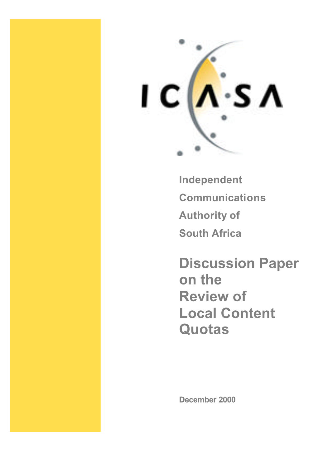 Discussion Paper on the Review of Local Content Quotas