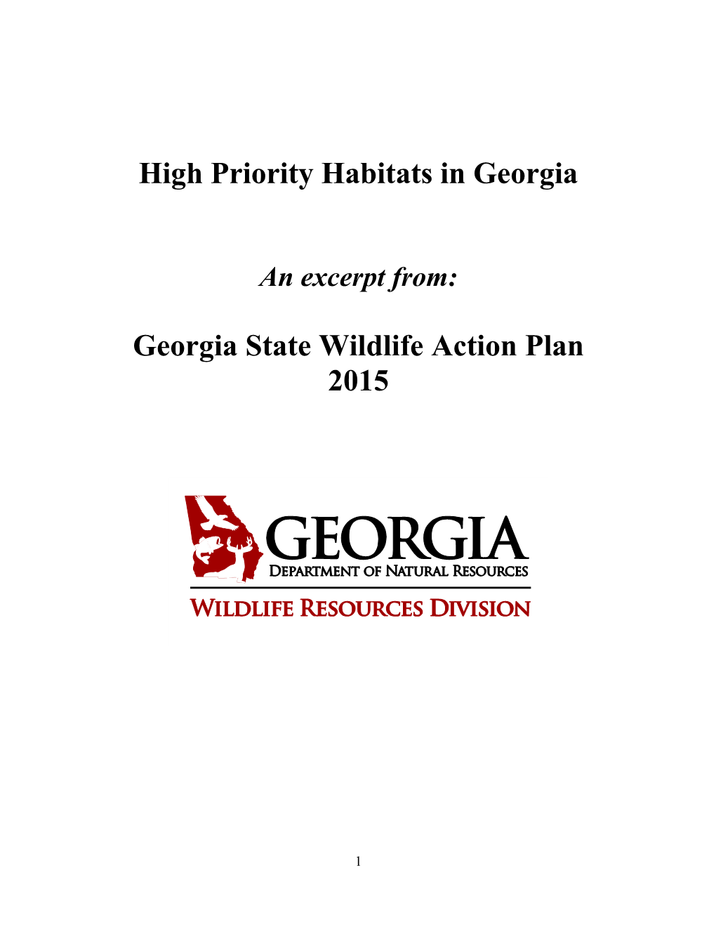 High-Priority Habitats