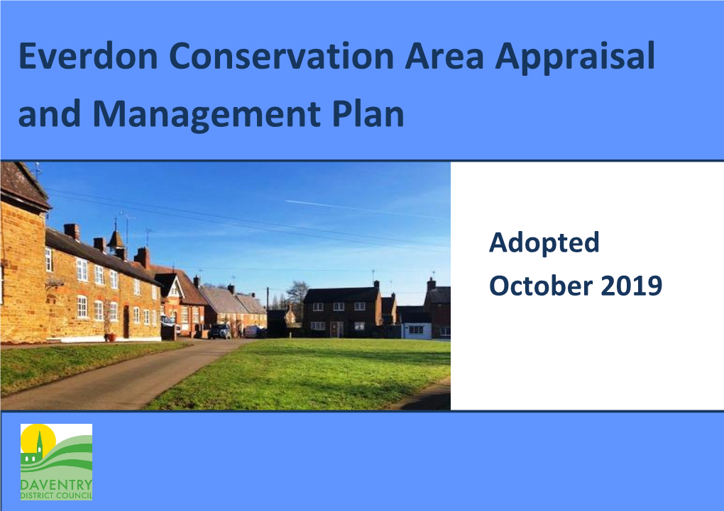 Everdon Conservation Area Appraisal and Management Plan