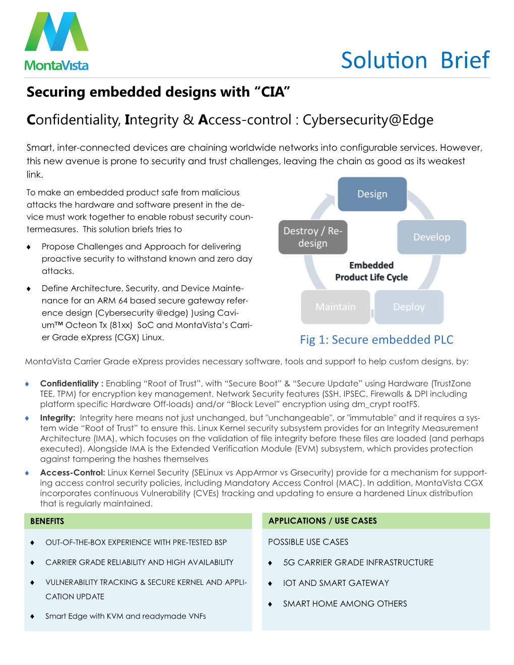 CIA for Security Solution Brief