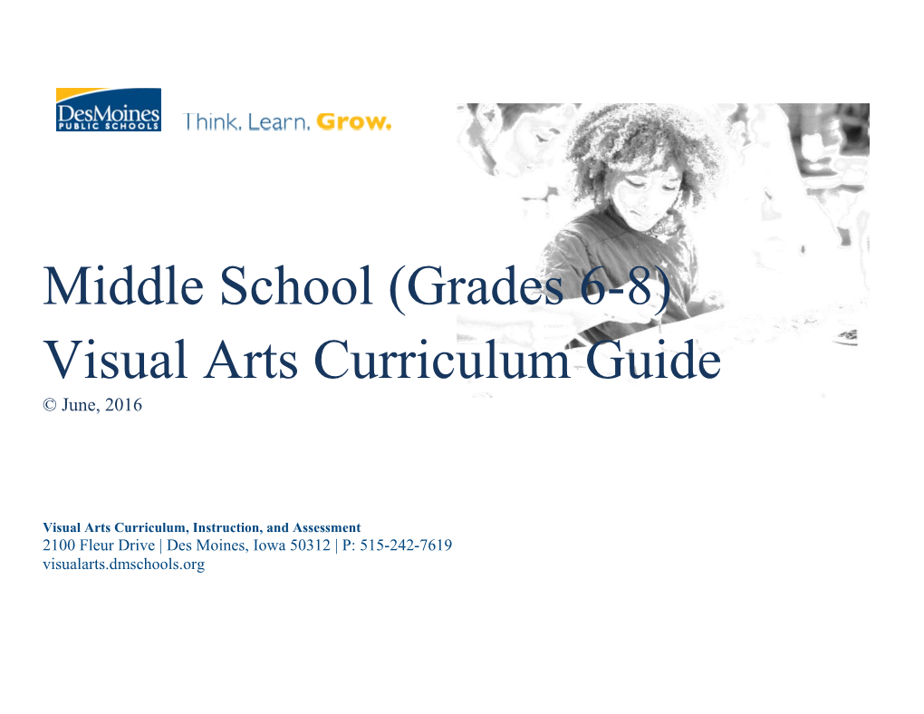 Middle School Visual Arts Curriculum Guide s1