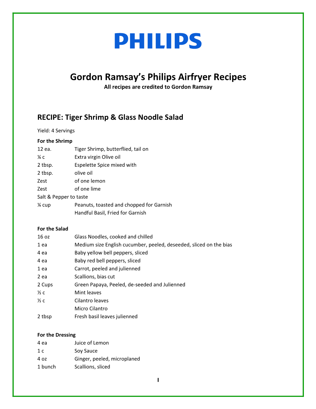 Gordon Ramsay's Philips Airfryer Recipes