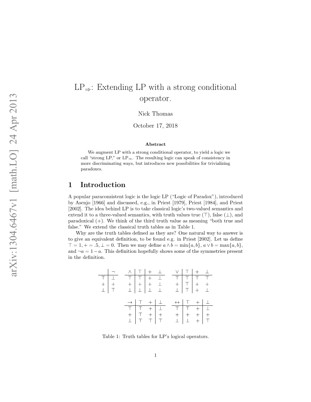 Extending LP with a Strong Conditional Operator