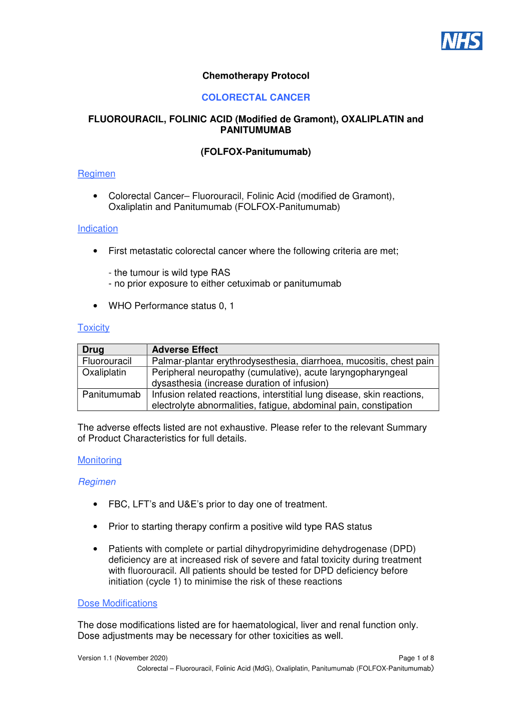 Oxaliplatin and Panitumumab (FOLFOX-Panitumumab)