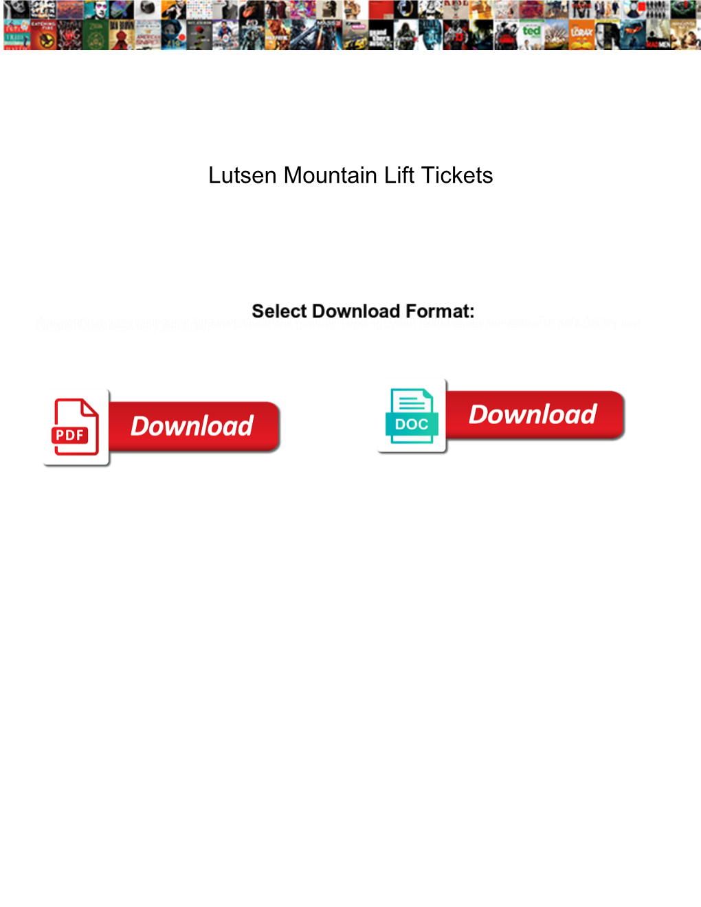 Lutsen Mountain Lift Tickets