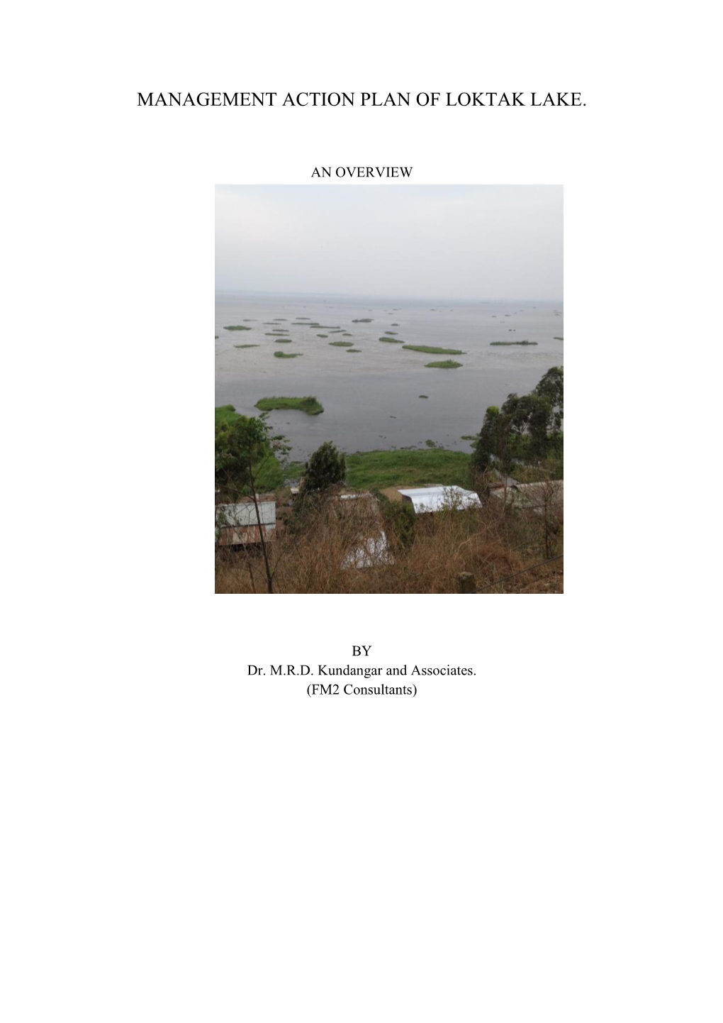 Management Action Plan of Loktak Lake