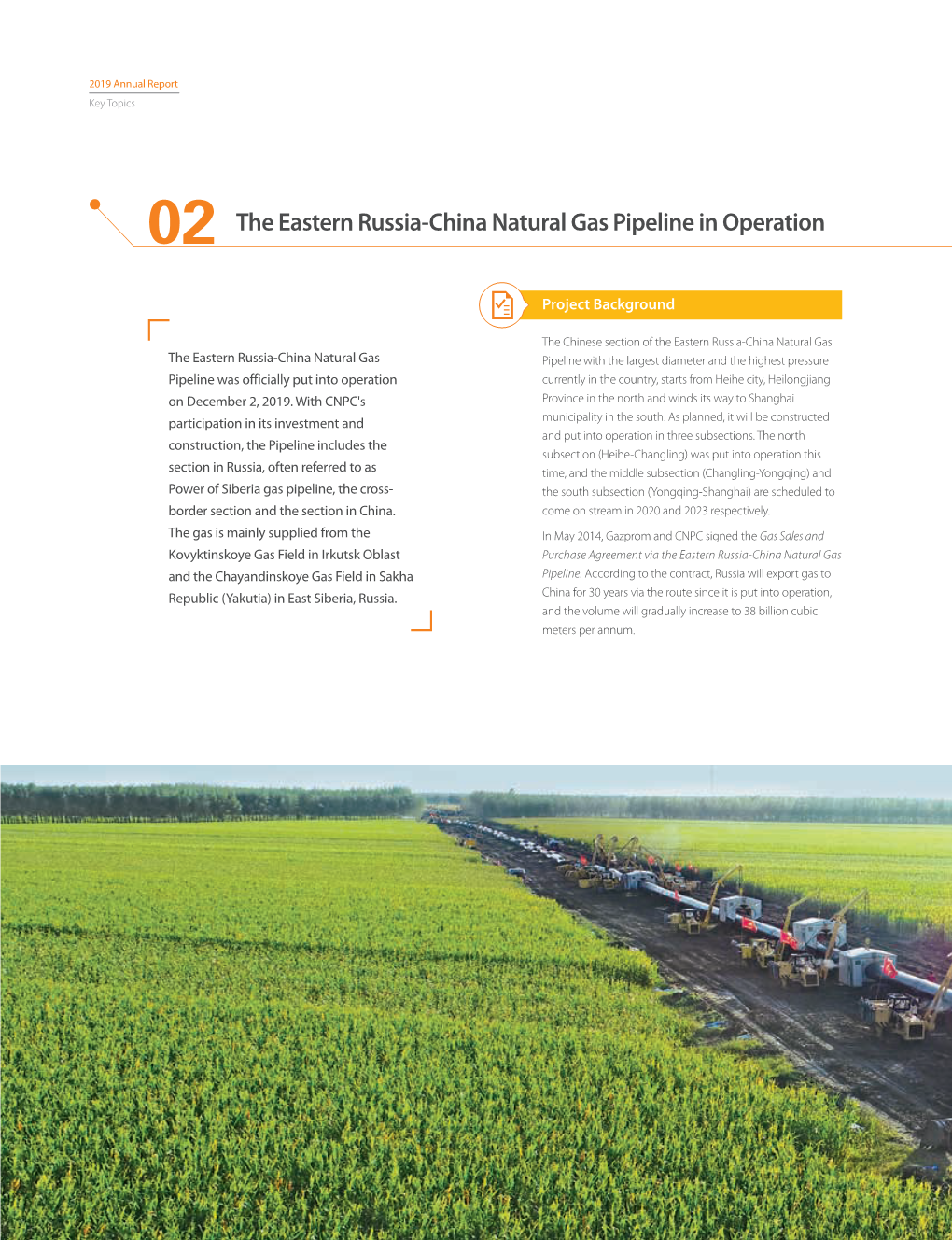 The Eastern Russia-China Natural Gas Pipeline in Operation