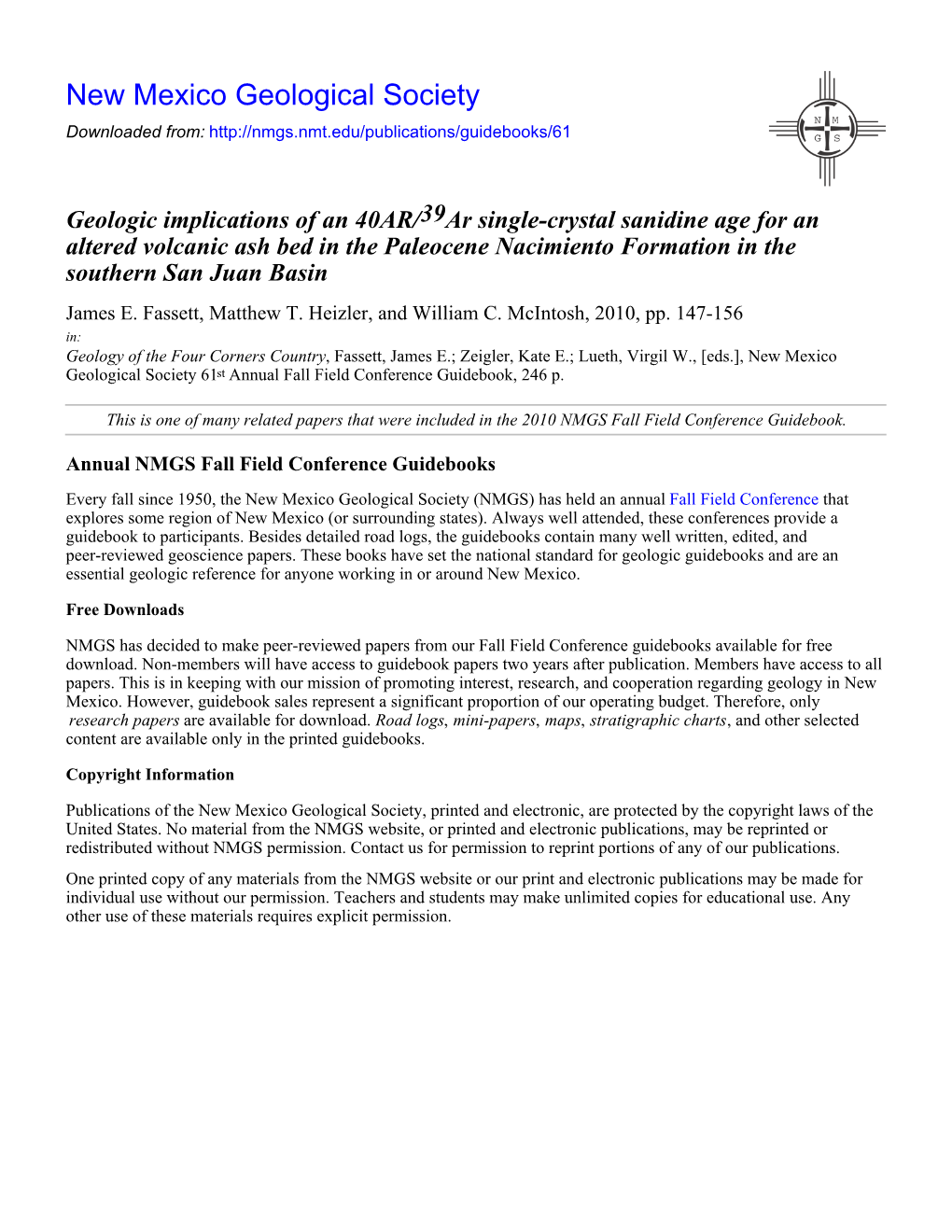 Geologic Implications of an 40AR/39Ar Single-Crystal Sanidine