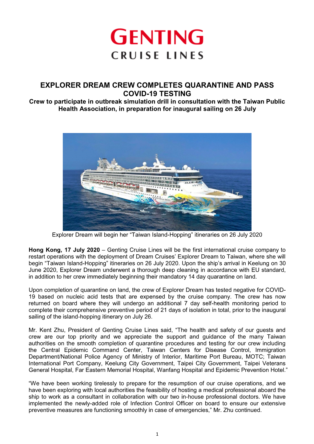 Explorer Dream Crew Completes Quarantine And