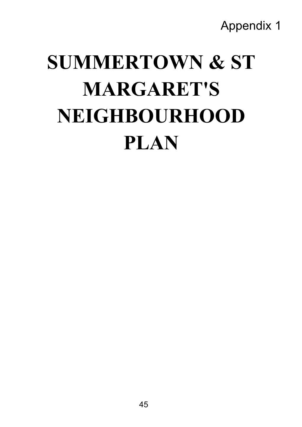 Summertown & St Margaret's Neighbourhood Plan