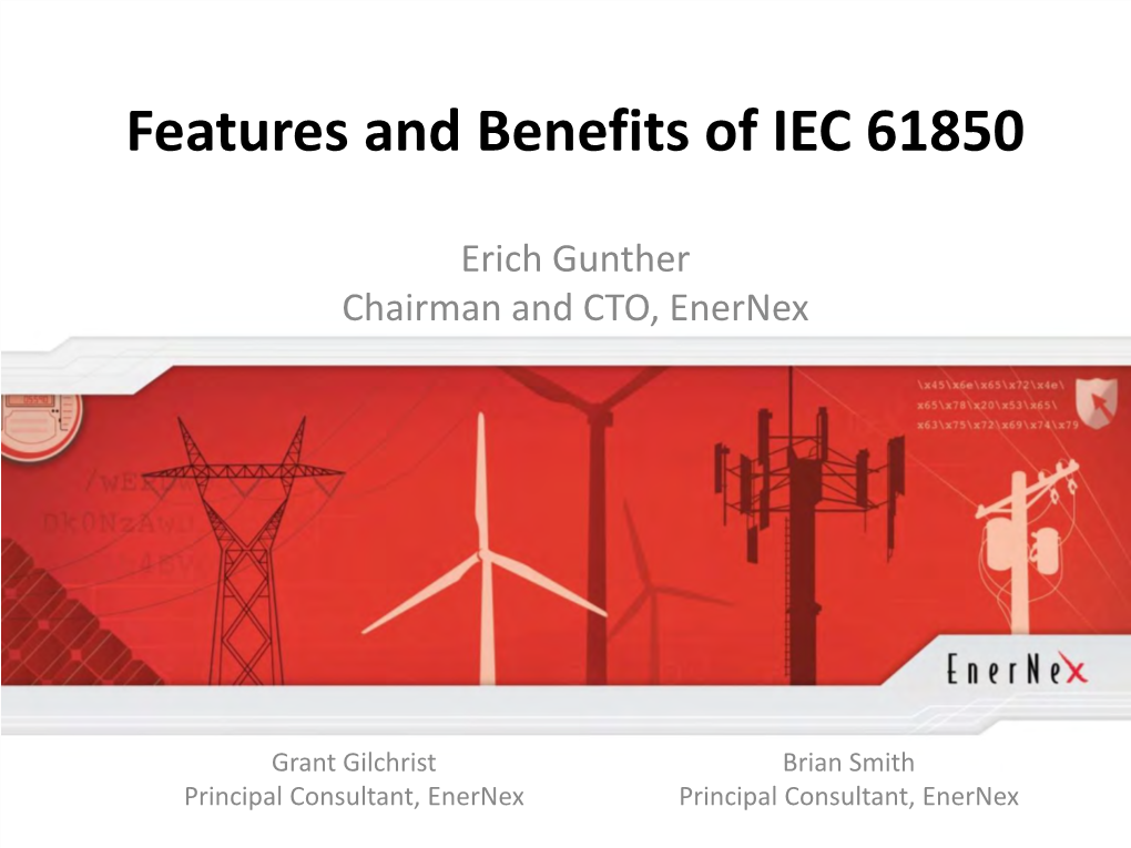 Features and Benefits of IEC 61850