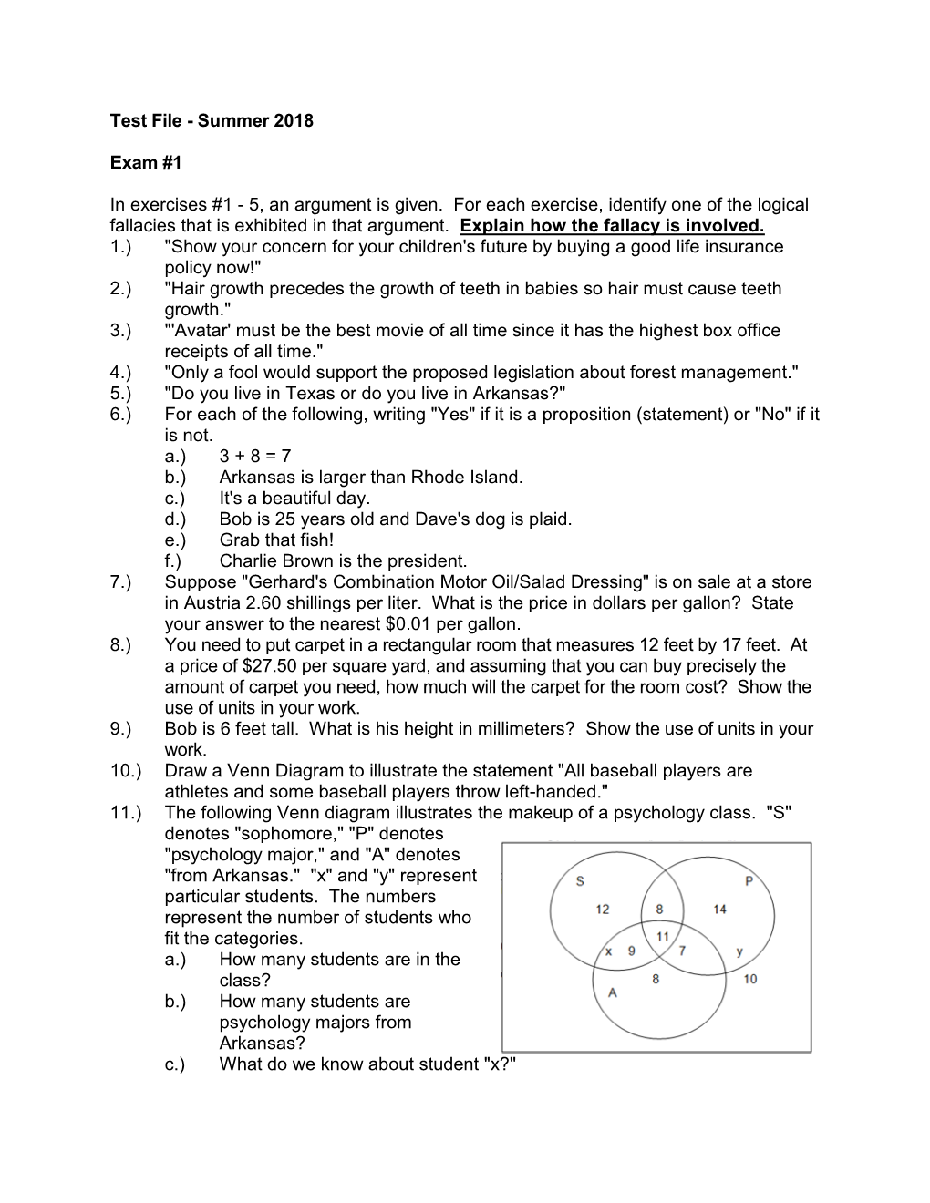 Test File - Summer 2018