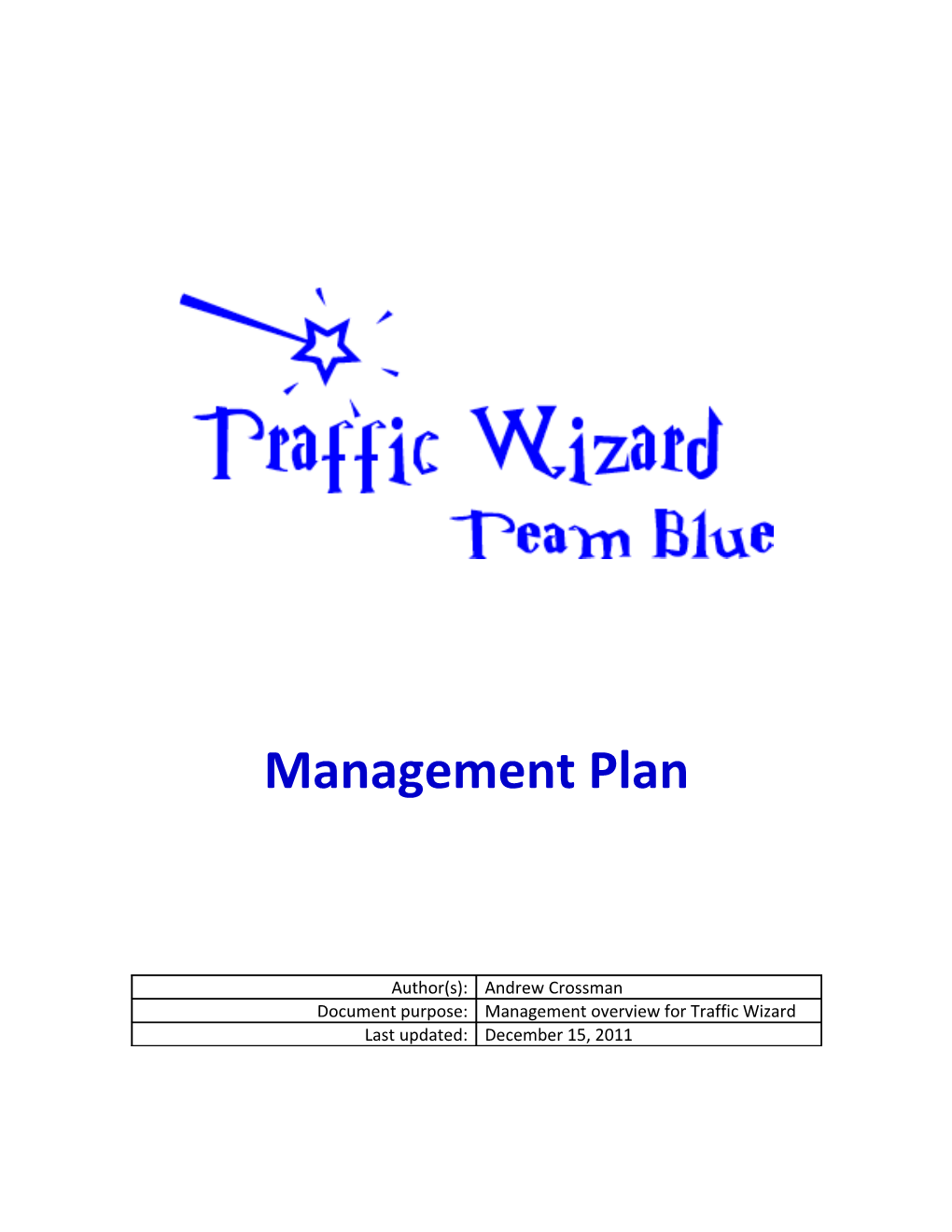 Management Plan