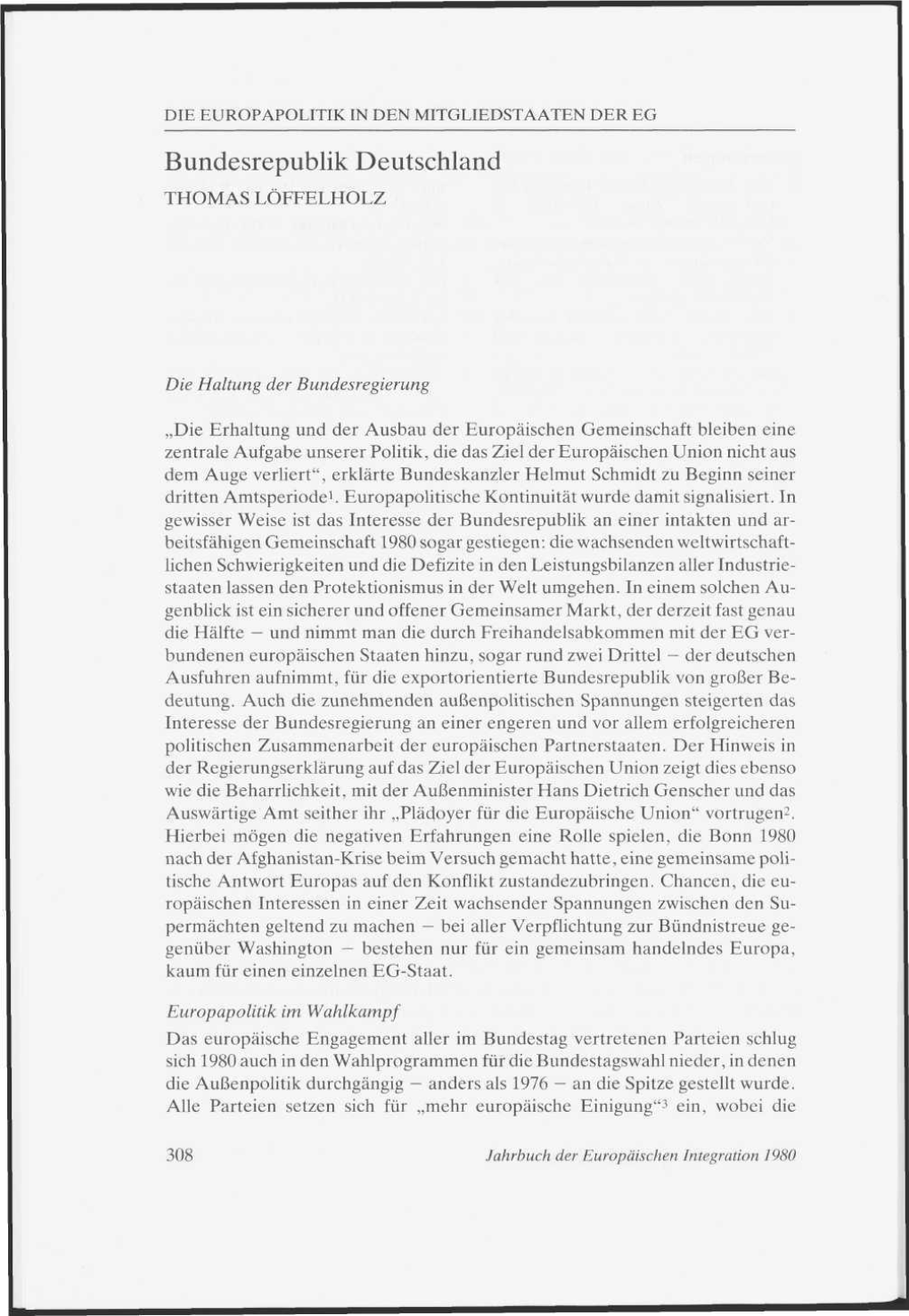 Bundesrepublik Deutschland THOMAS LÖFFELHOLZ