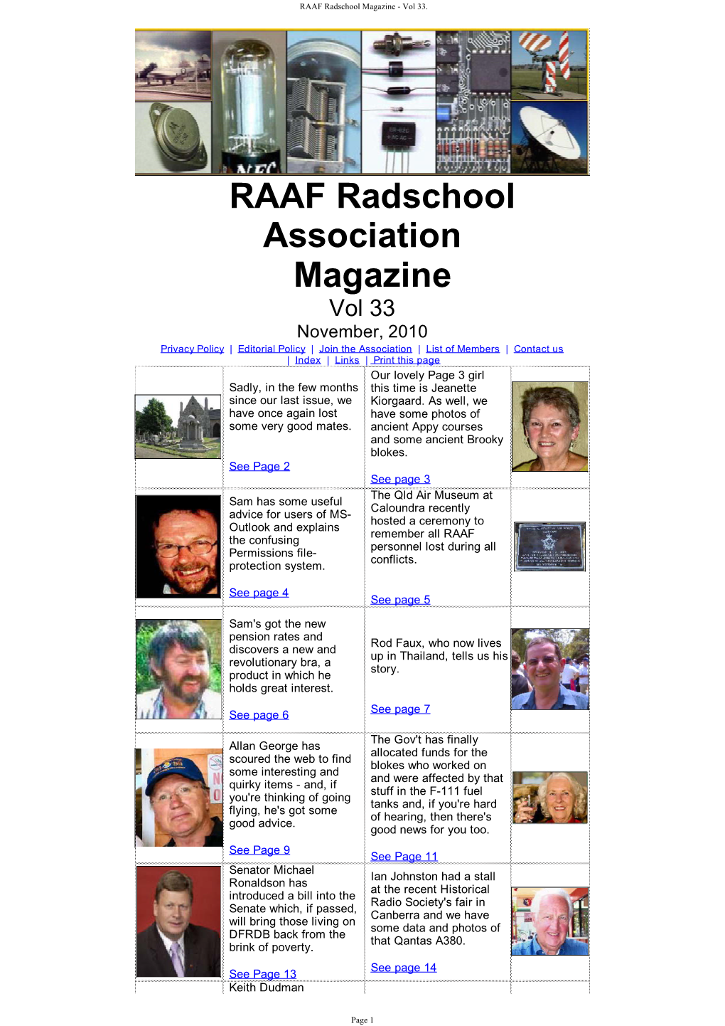 RAAF Radschool Association Magazine