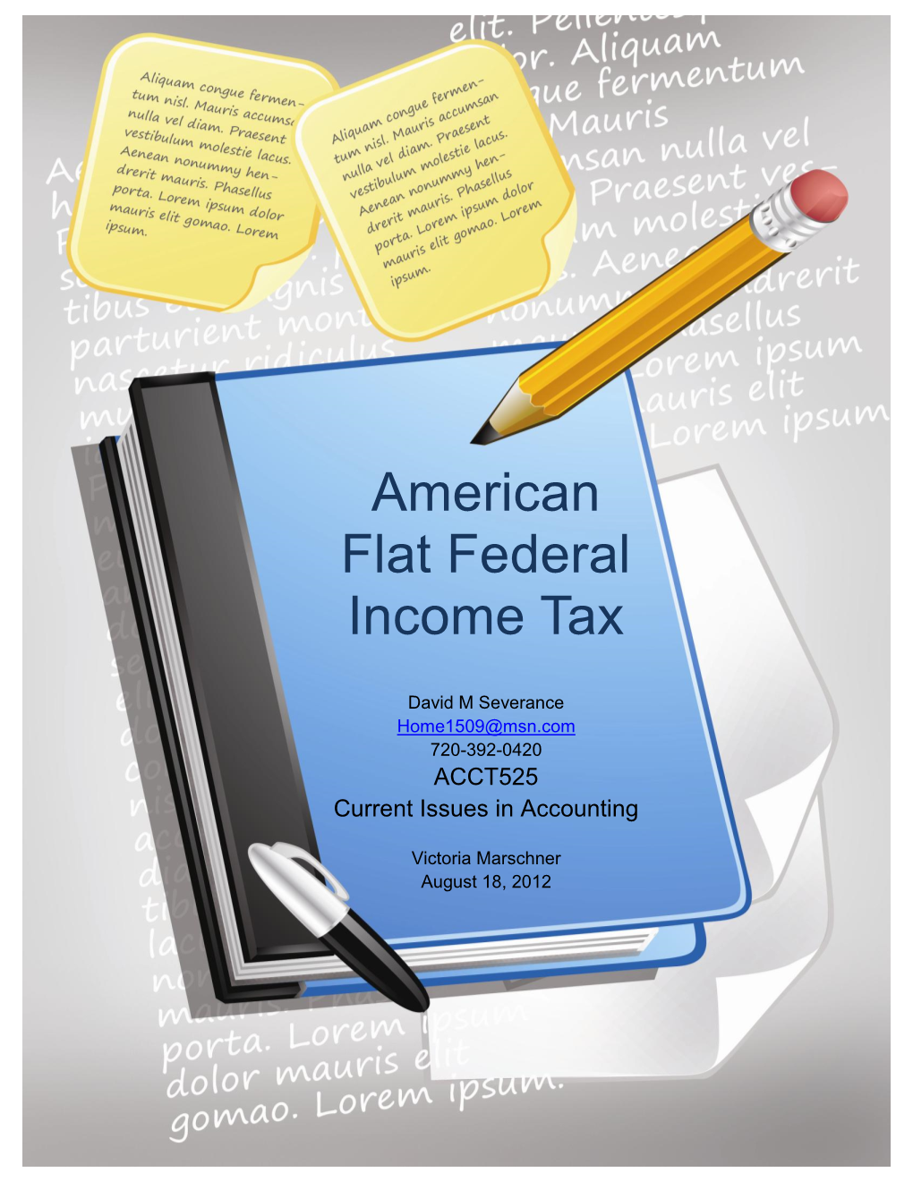 American Flat Federal Income Tax