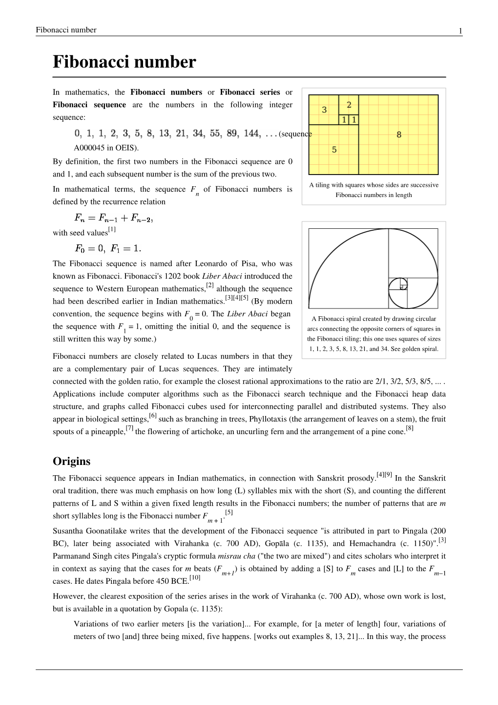 Fibonacci Number 1 Fibonacci Number