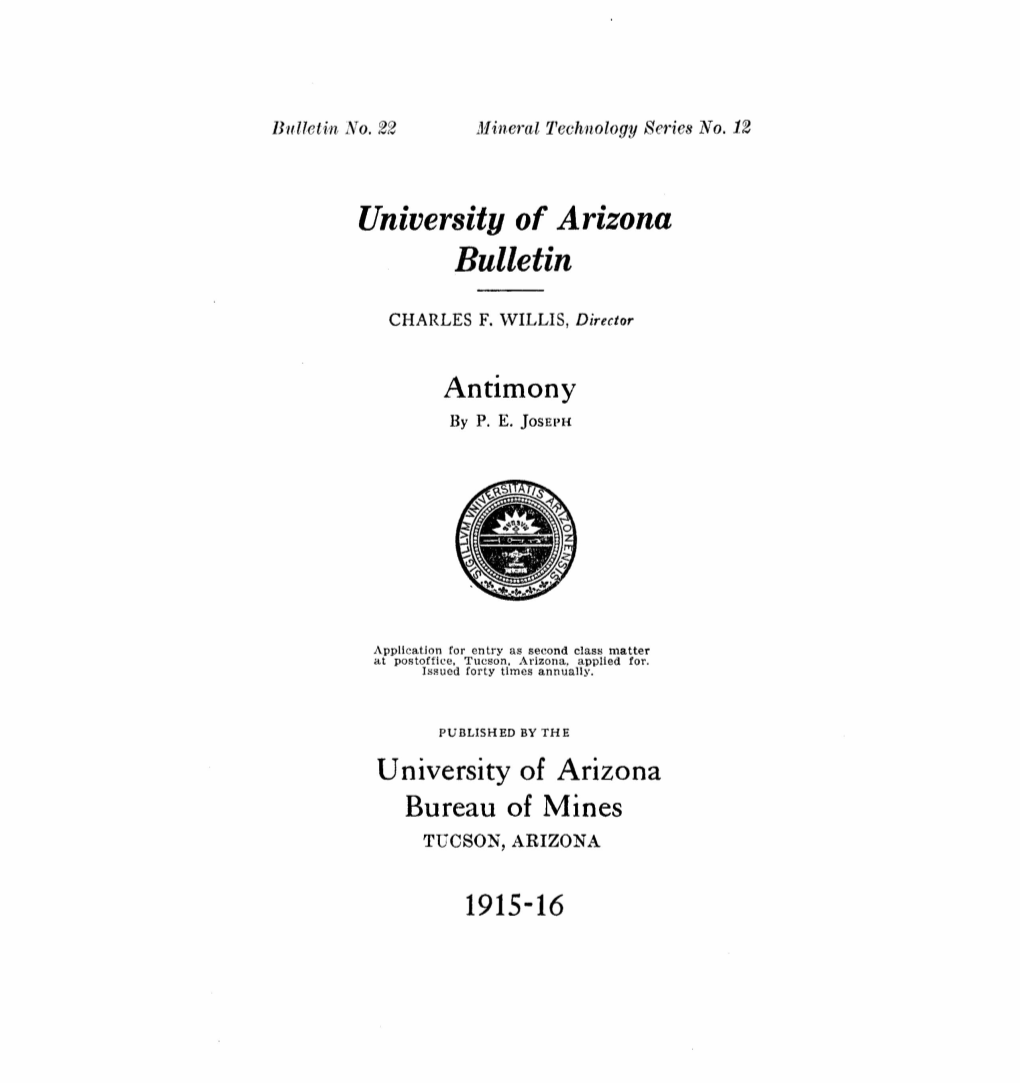 University of Arizona Bulletin