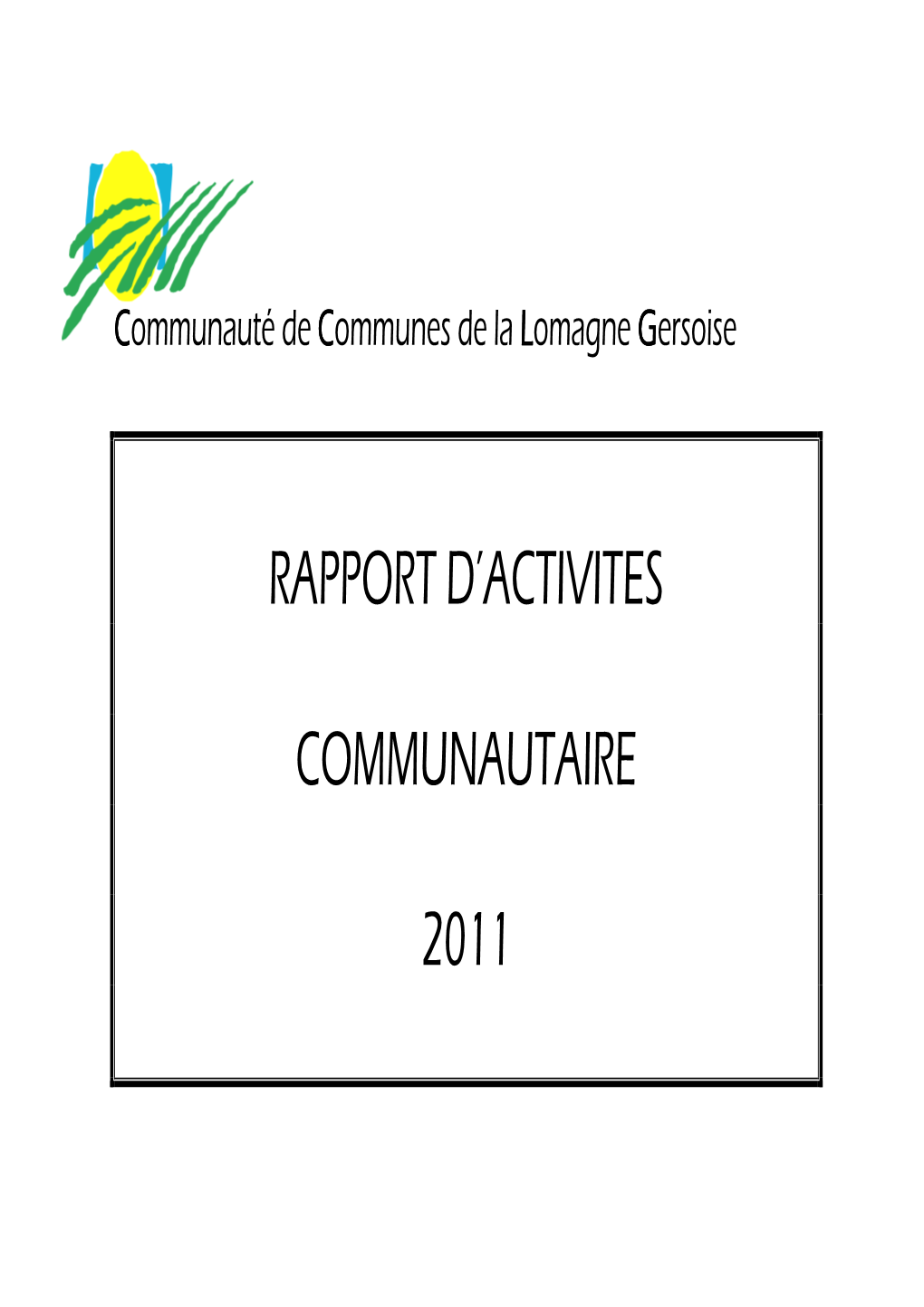 Rapport D'activites Communautaire 2011