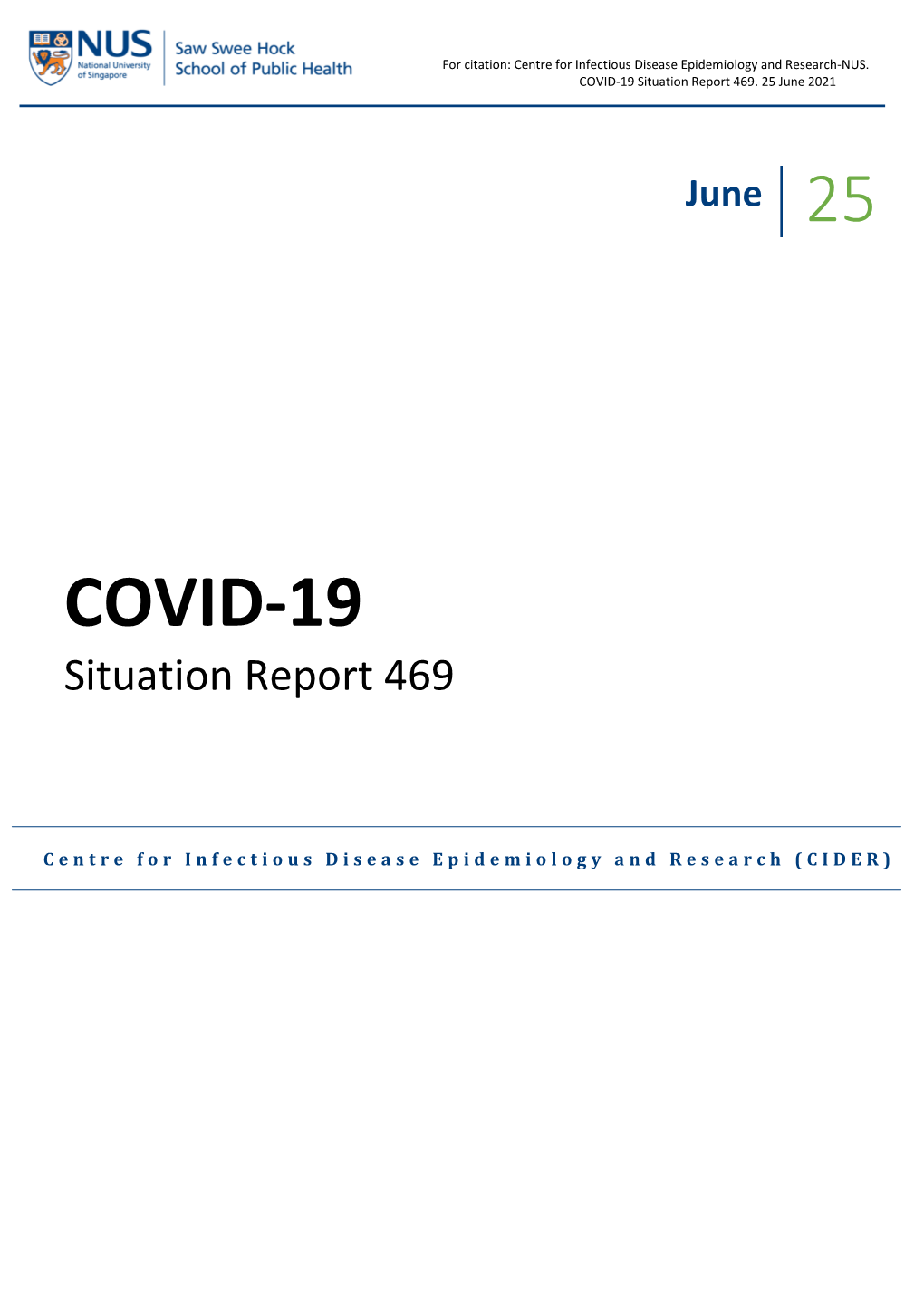 COVID-19 Situation Report 469