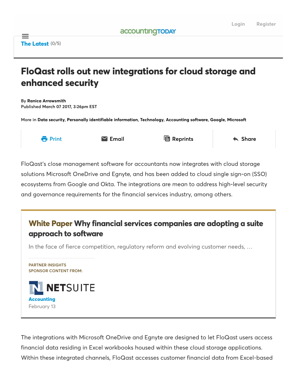 Floqast Rolls out New Integrations for ...D Enhanced Security | Accounting Today