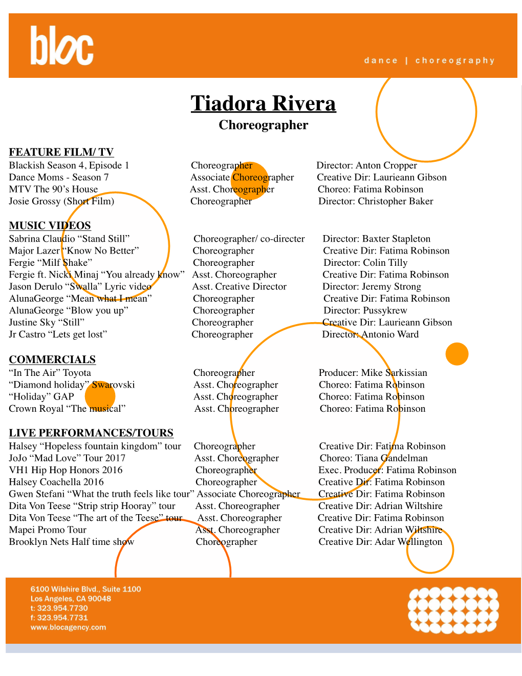 Tia Rivera Choreography Resume.Pages