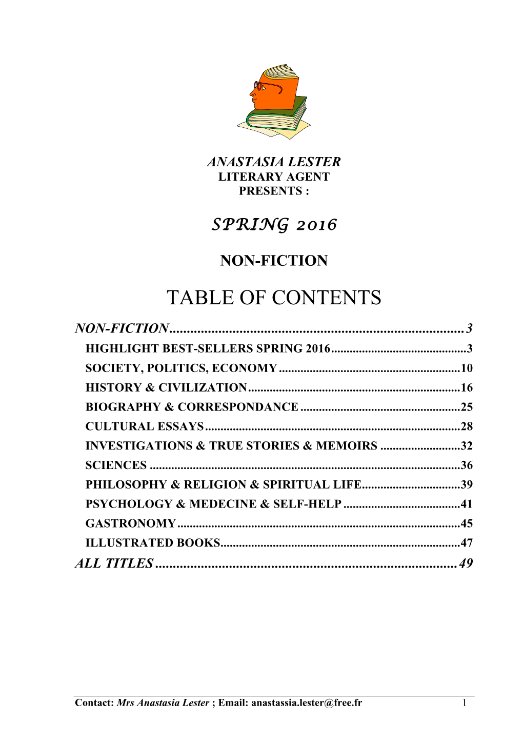 Table of Contents