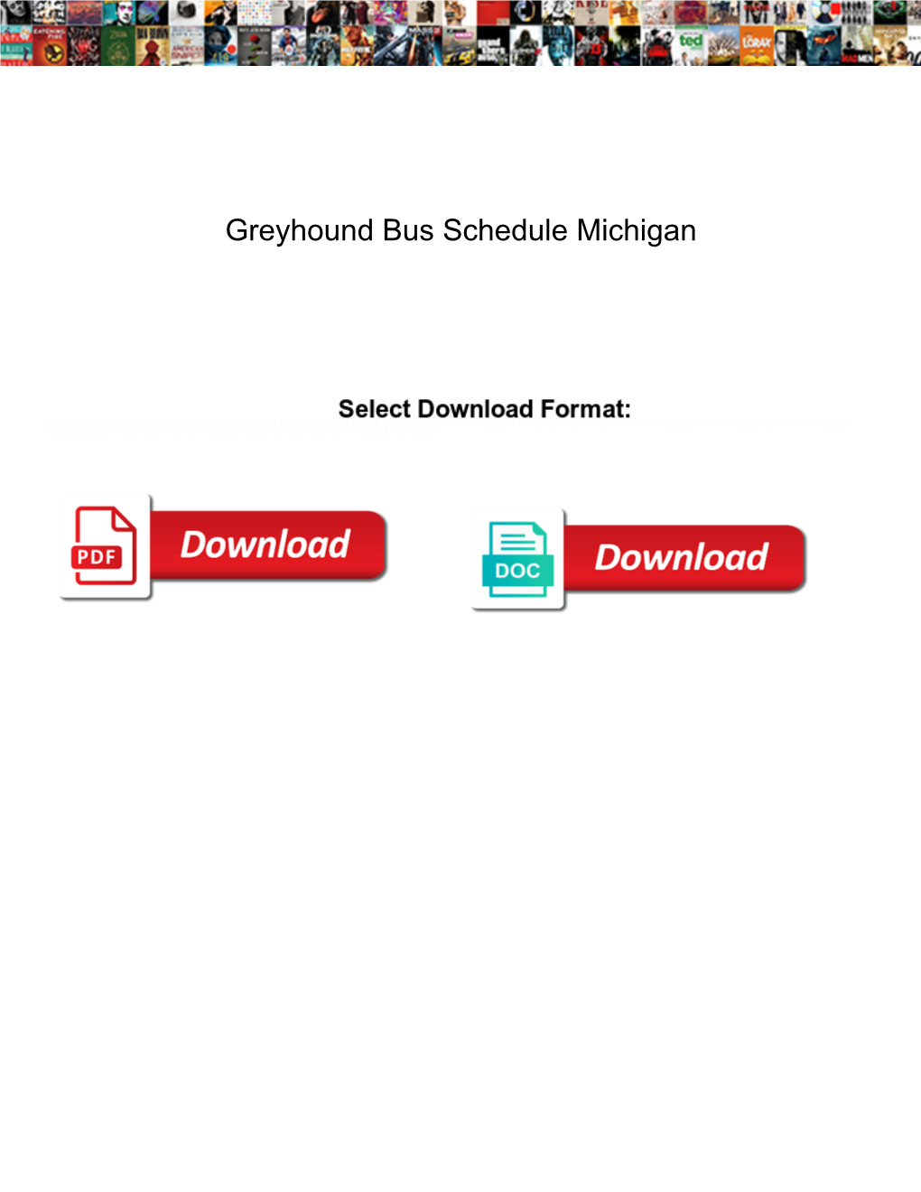 Greyhound Bus Schedule Michigan