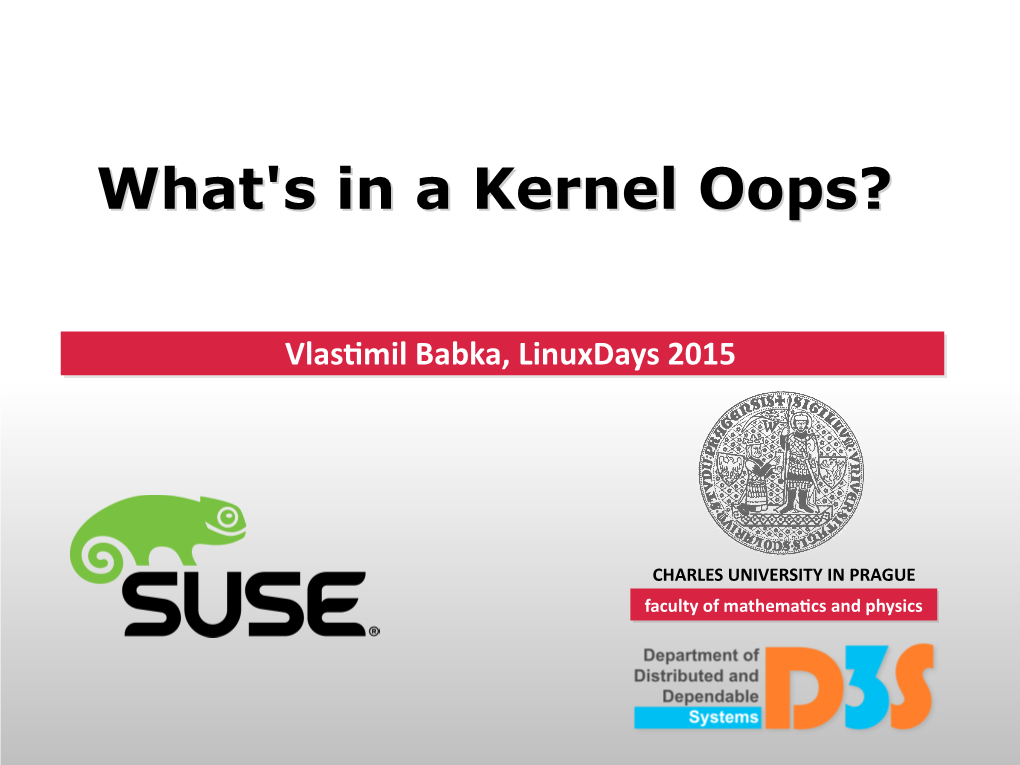 What's in a Kernel Oops?