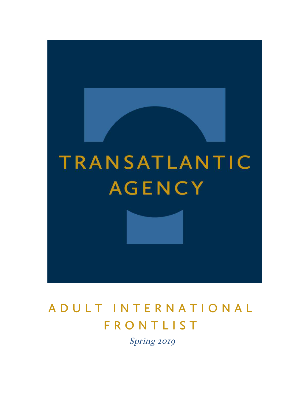 ADULT INTERNATIONAL FRONTLIST Spring 2019