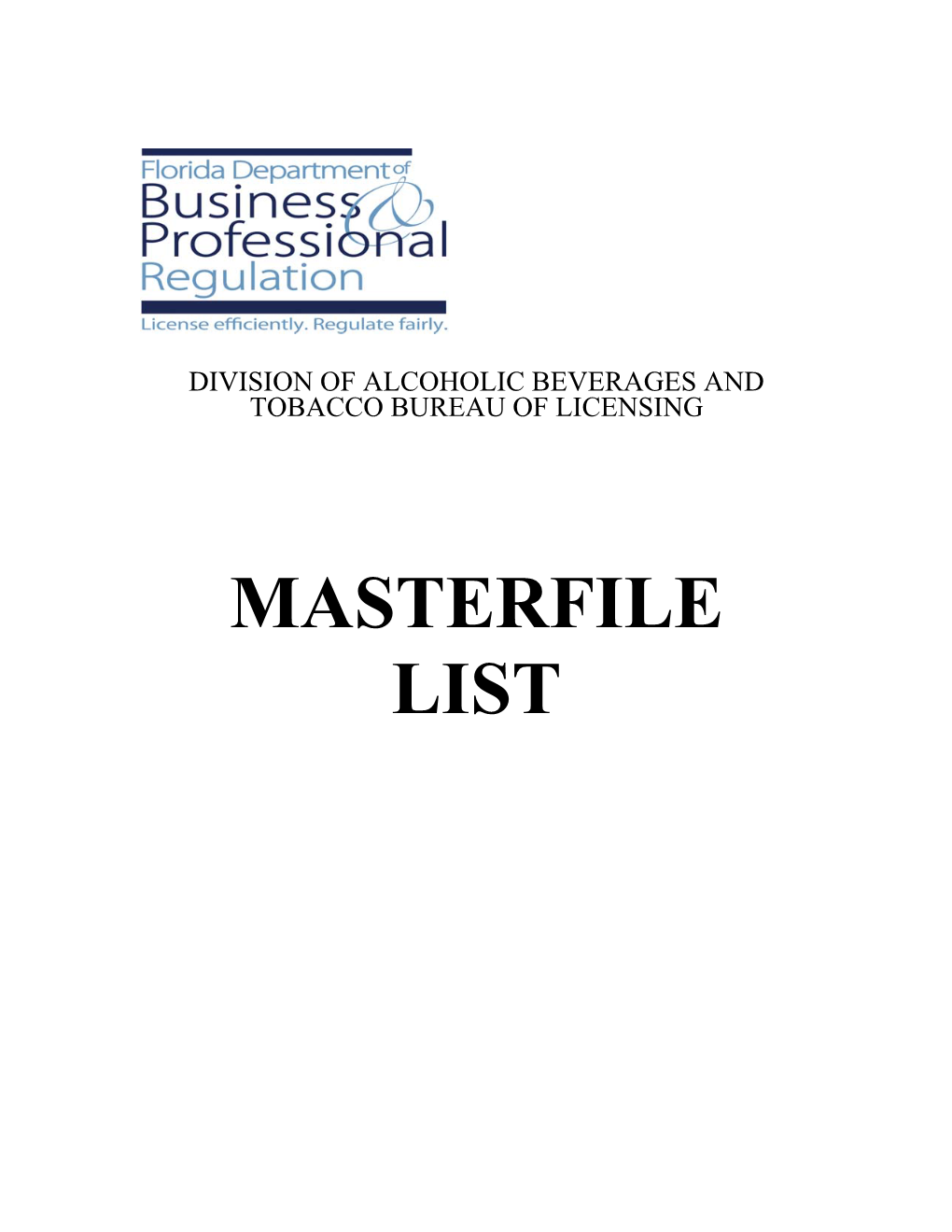 Masterfile List