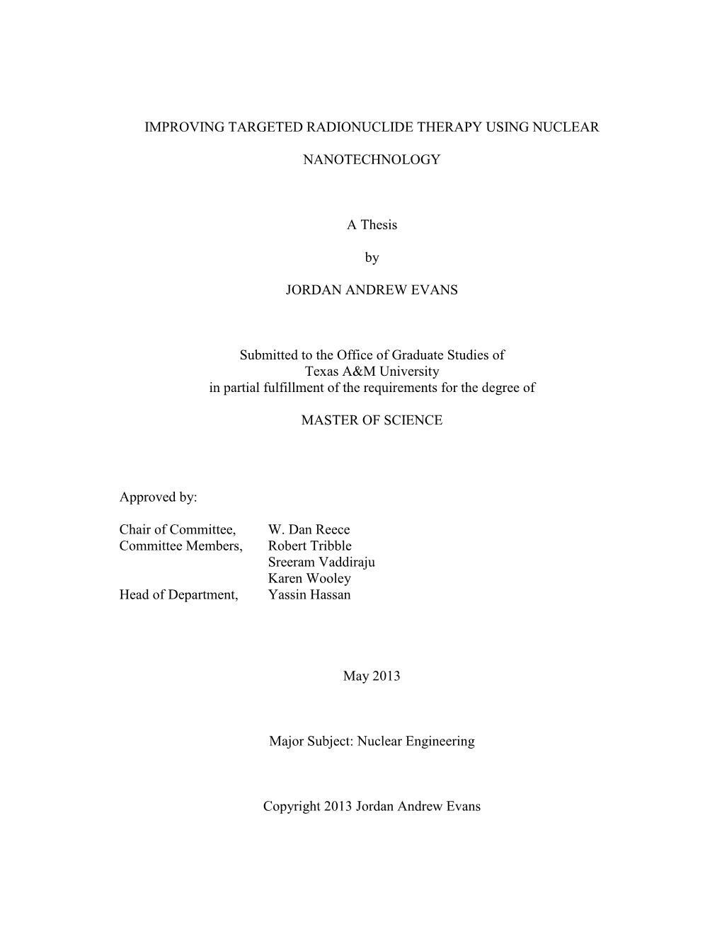 Improving Targeted Radionuclide Therapy Using Nuclear