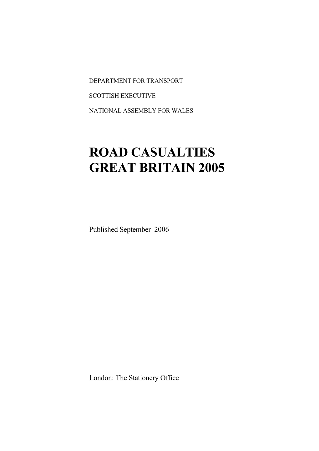 Road Casualties Great Britain 2005