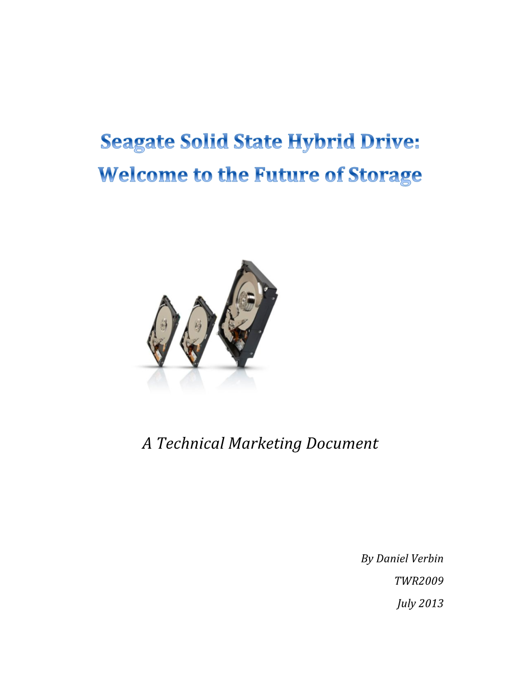 Seagate SSHD Technical Marketing Document
