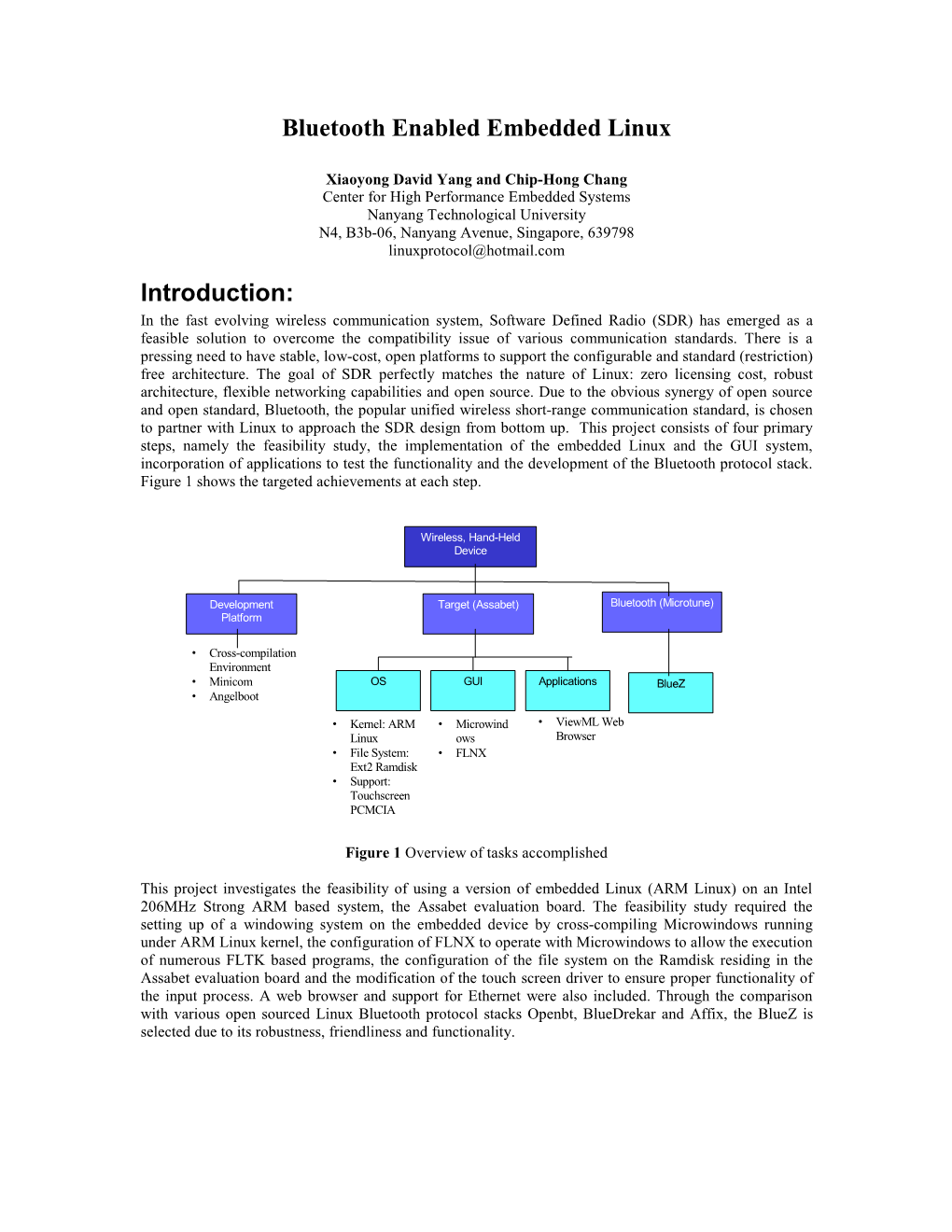 Using Embedded Linux on Wireless, Hand-Held Device