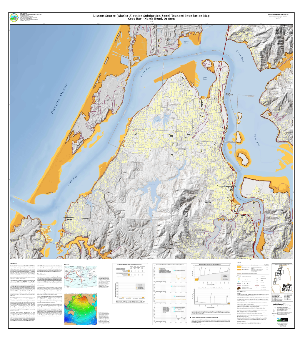 DOGAMI TIM-Coos-05, Plate 2: Distant-Source (Alaska-Aleutian Subduction Zone) Tsunami Inundation Map for Coos