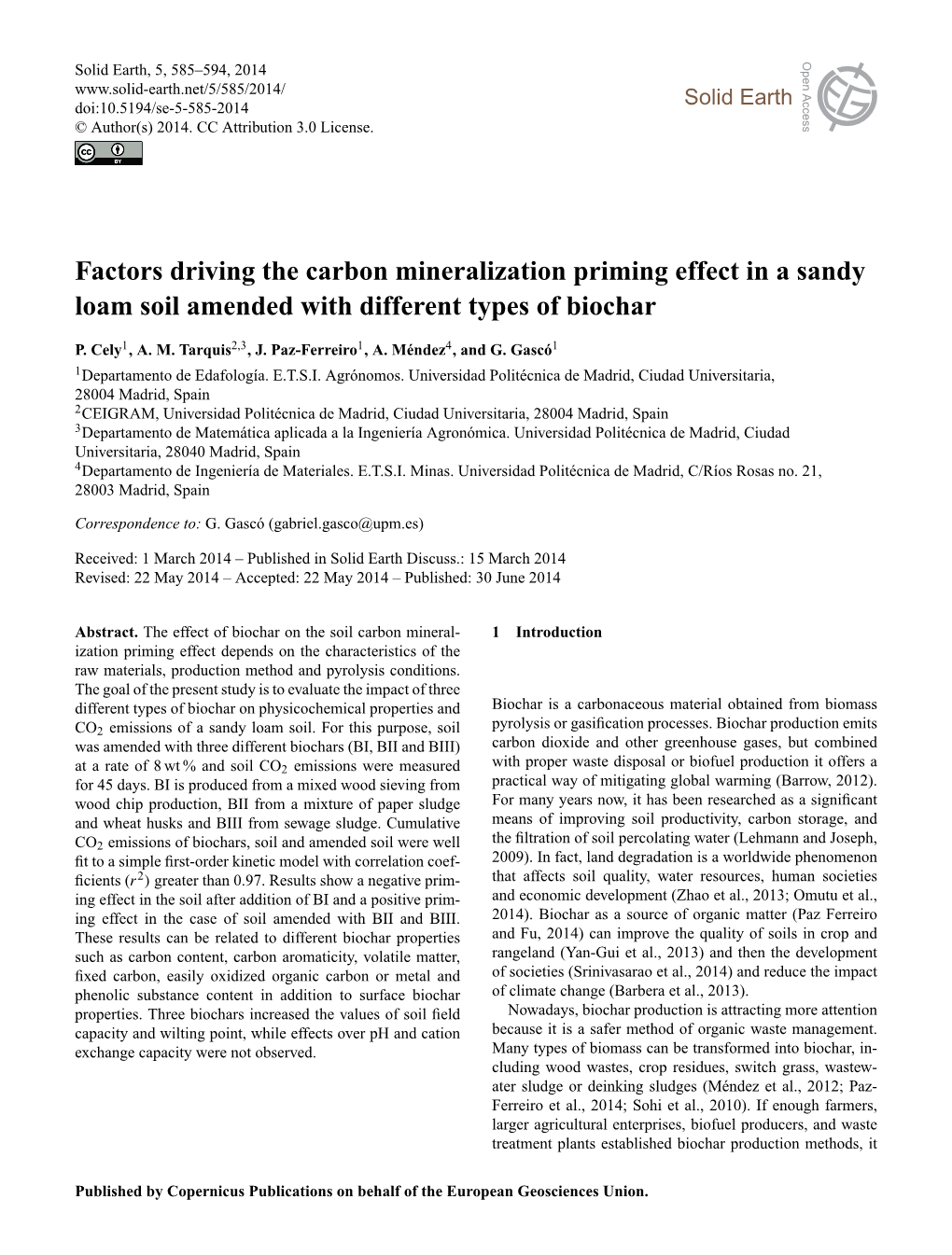 Factors Driving the Carbon Mineralization Priming Effect in a Sandy Loam Soil Amended with Different Types of Biochar