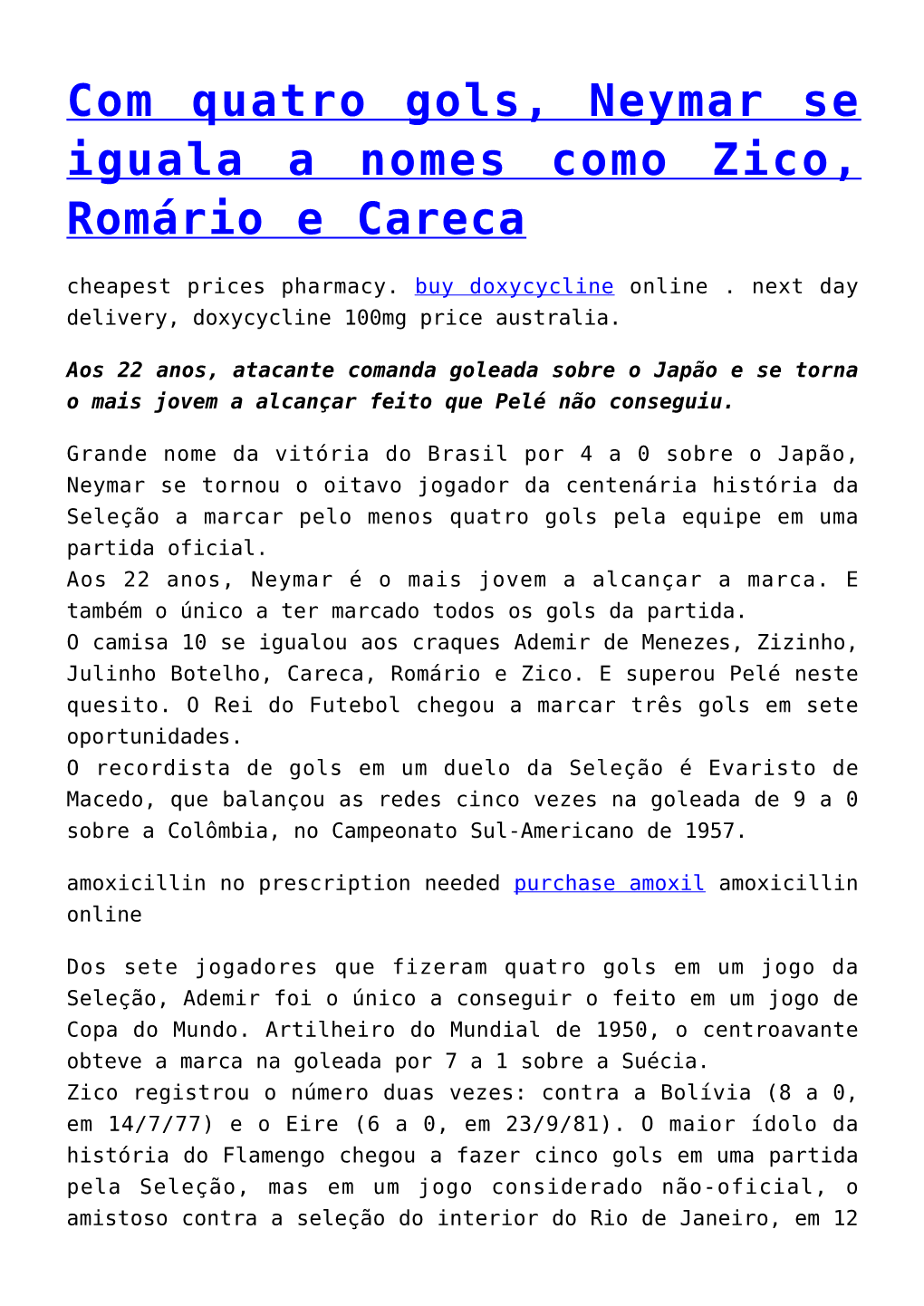 Com Quatro Gols, Neymar Se Iguala a Nomes Como Zico, Romário E Careca Cheapest Prices Pharmacy