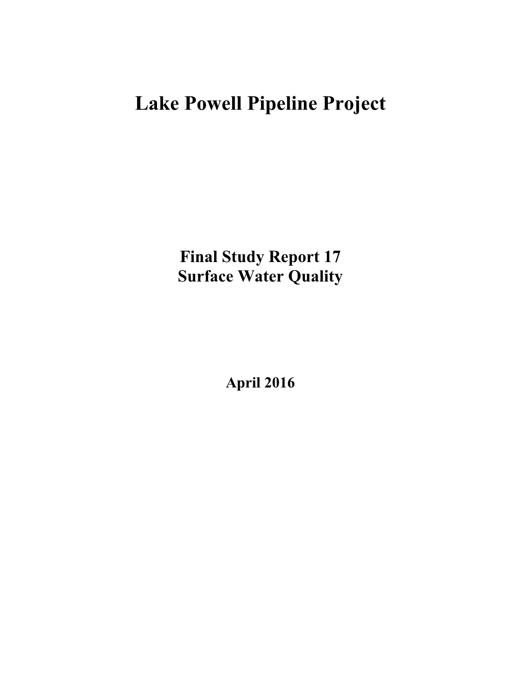 Lake Powell Pipeline Project