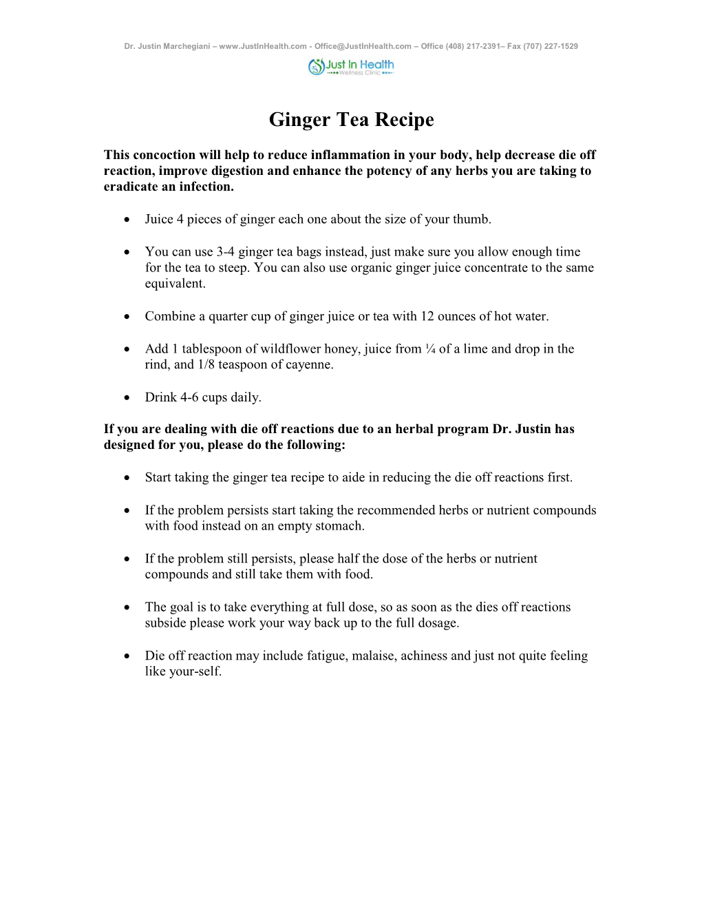 Ginger Tea Recipe