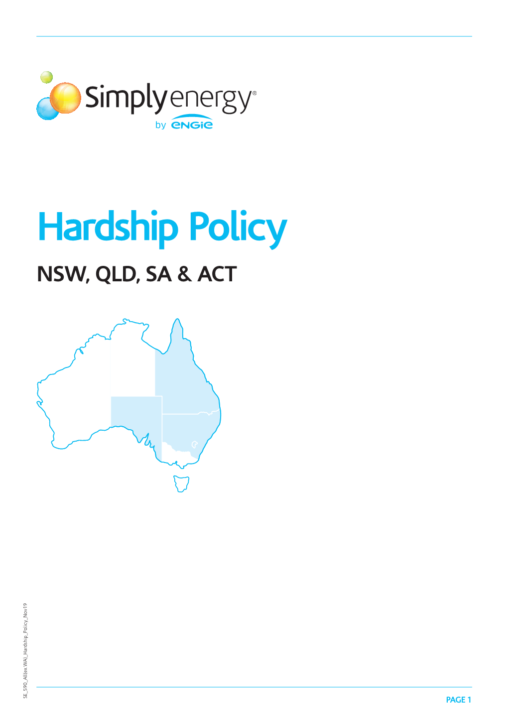 Hardship Policy NSW, QLD, SA & ACT