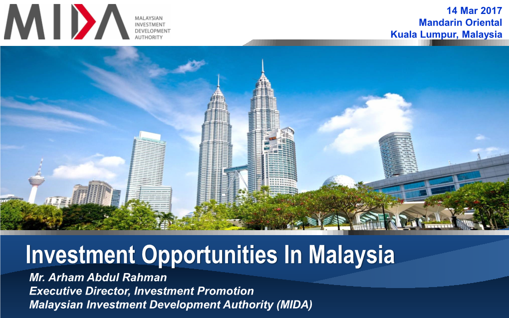 Investment Opportunities in Malaysia Mr