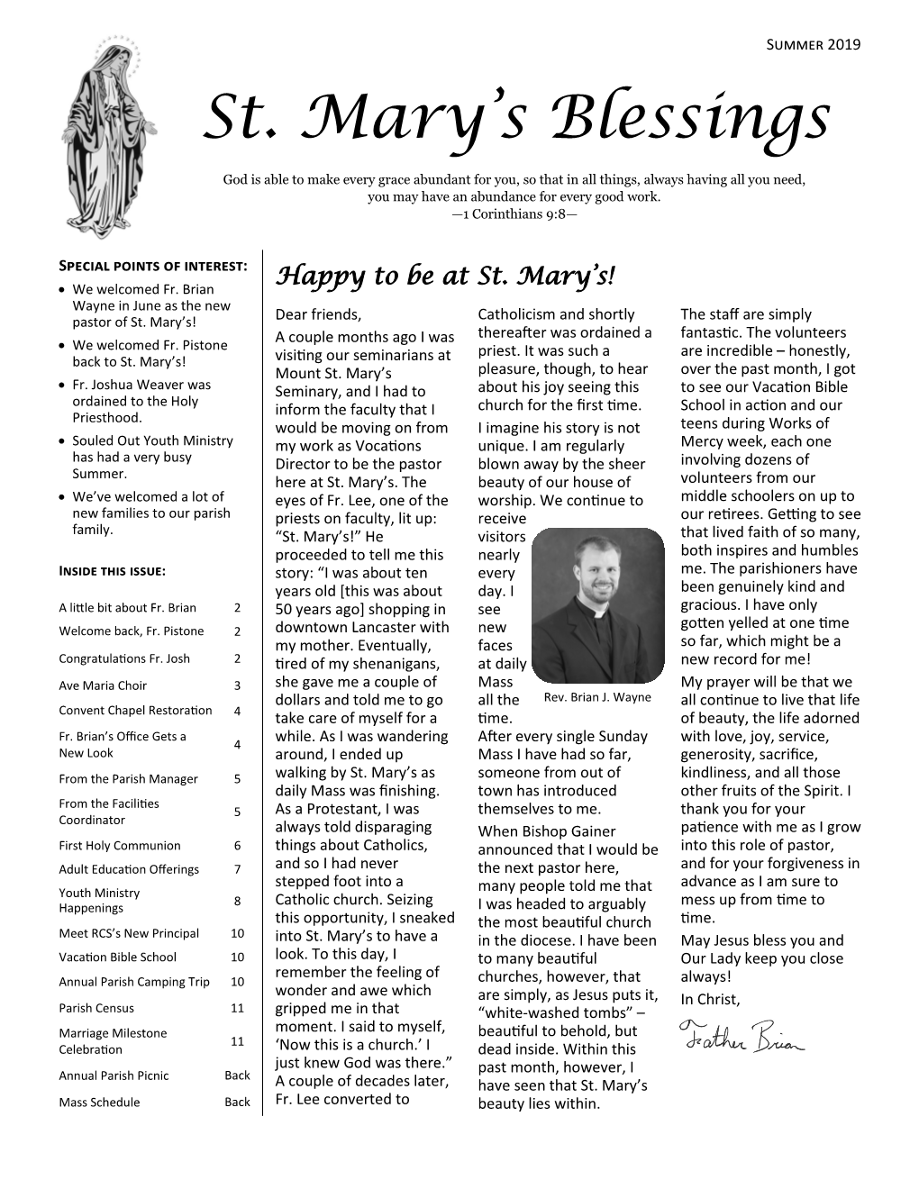 St. Mary's Blessings