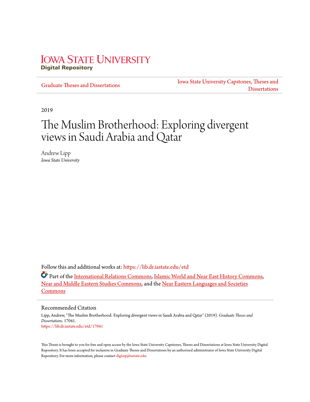 The Muslim Brotherhood: Exploring Divergent Views in Saudi Arabia and Qatar