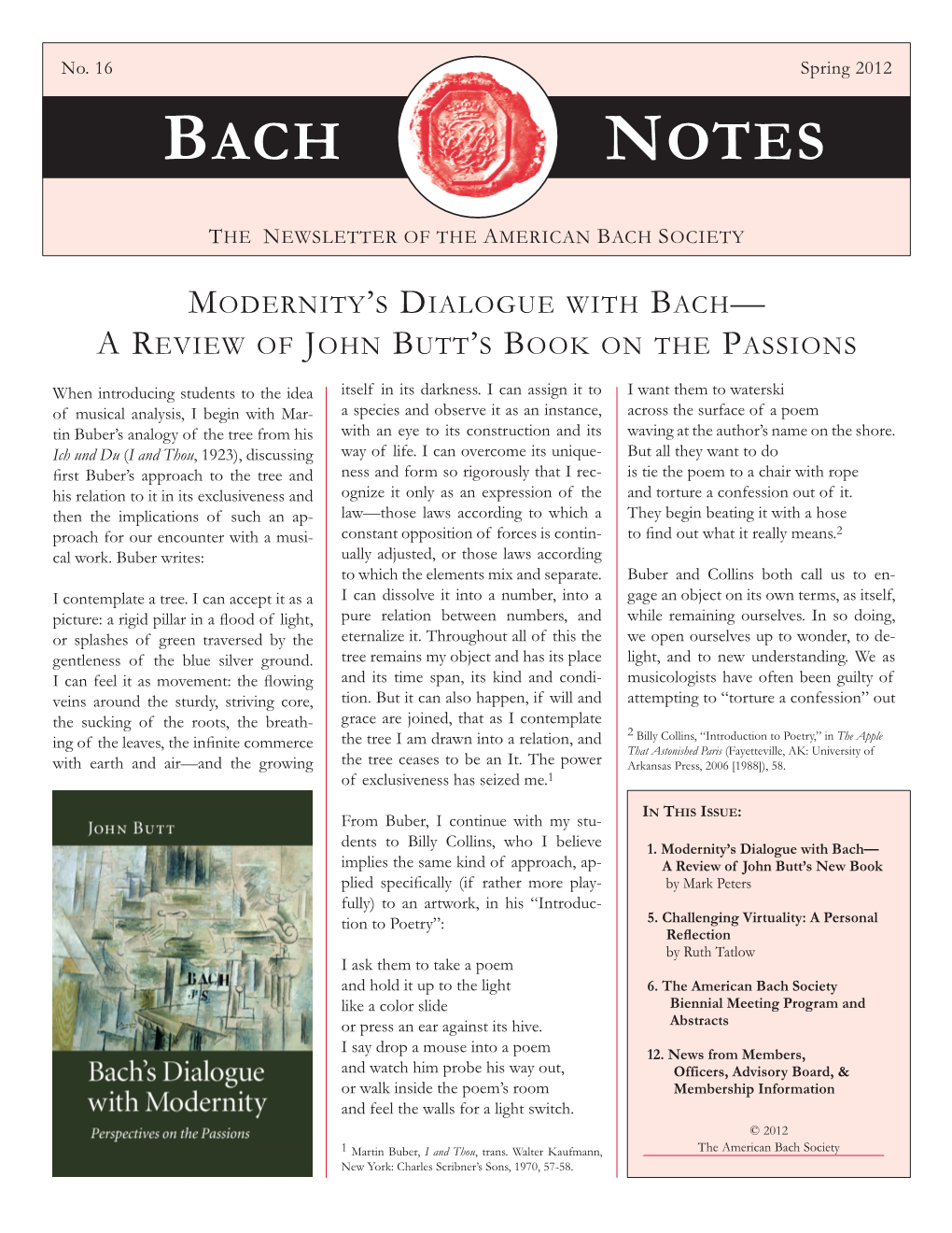 Bach Notes No. 16
