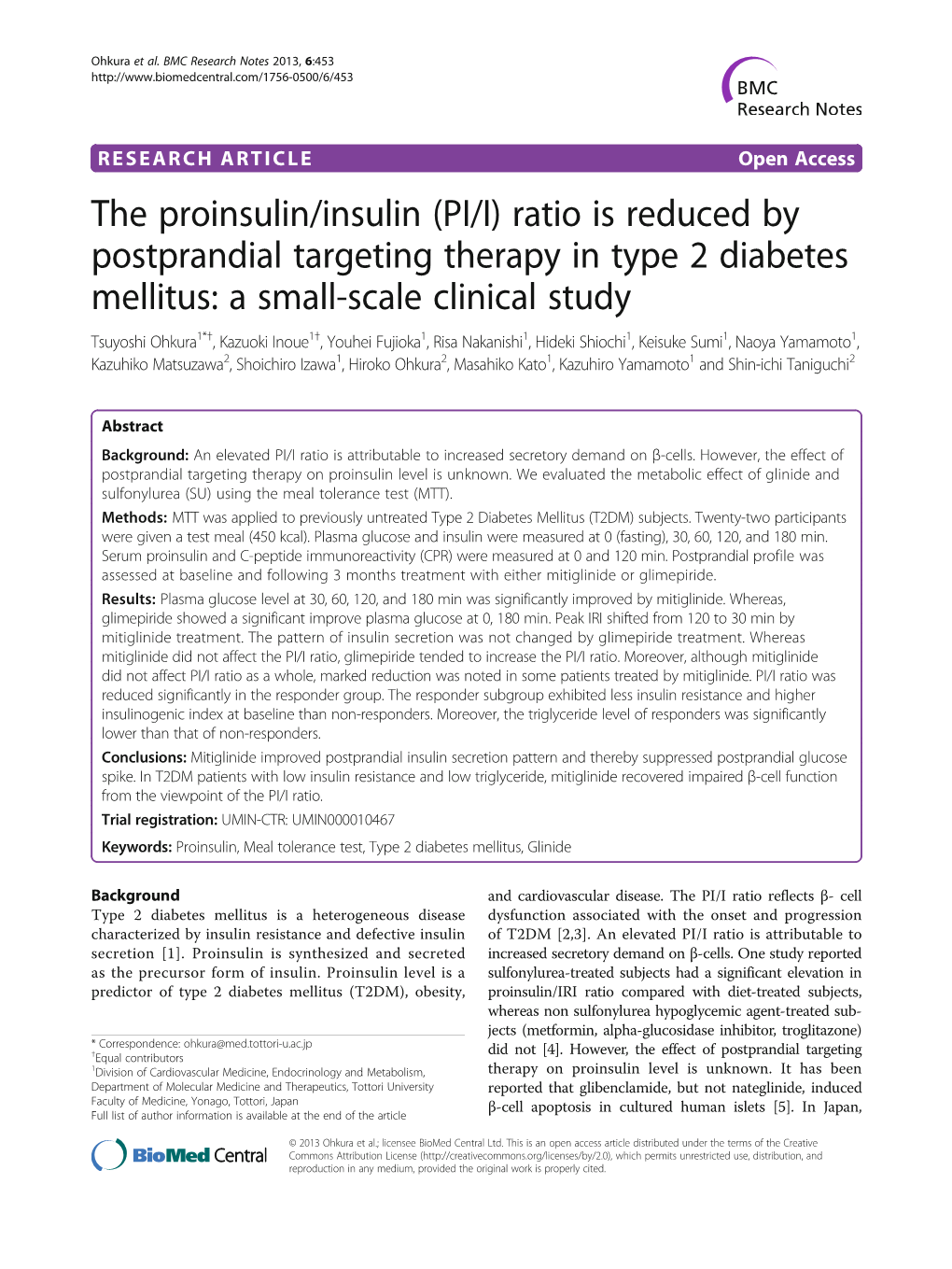 The Proinsulin/Insulin