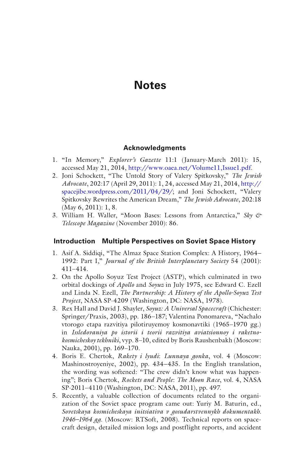 Acknowledgments Introduction Multiple Perspectives on Soviet