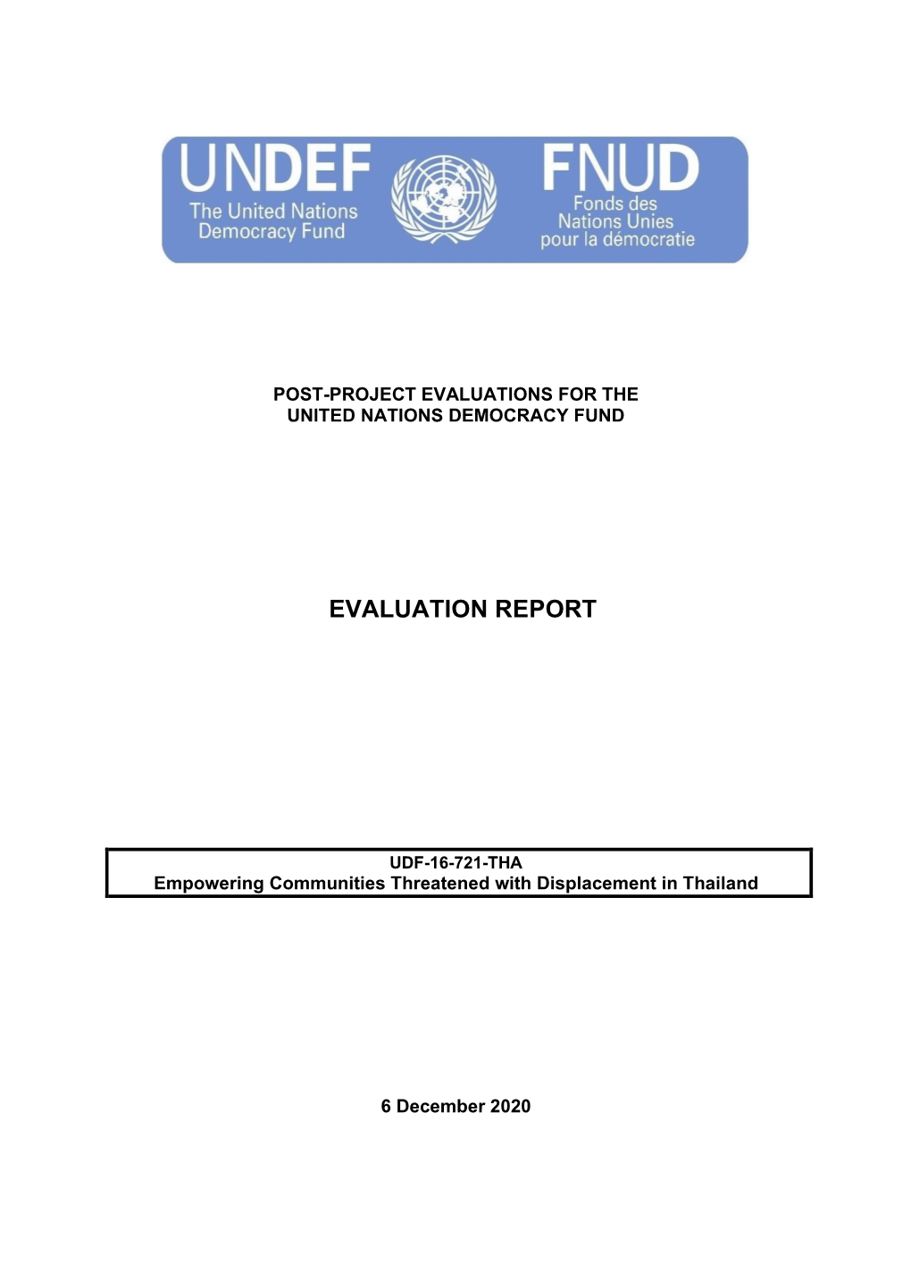 Evaluation Report