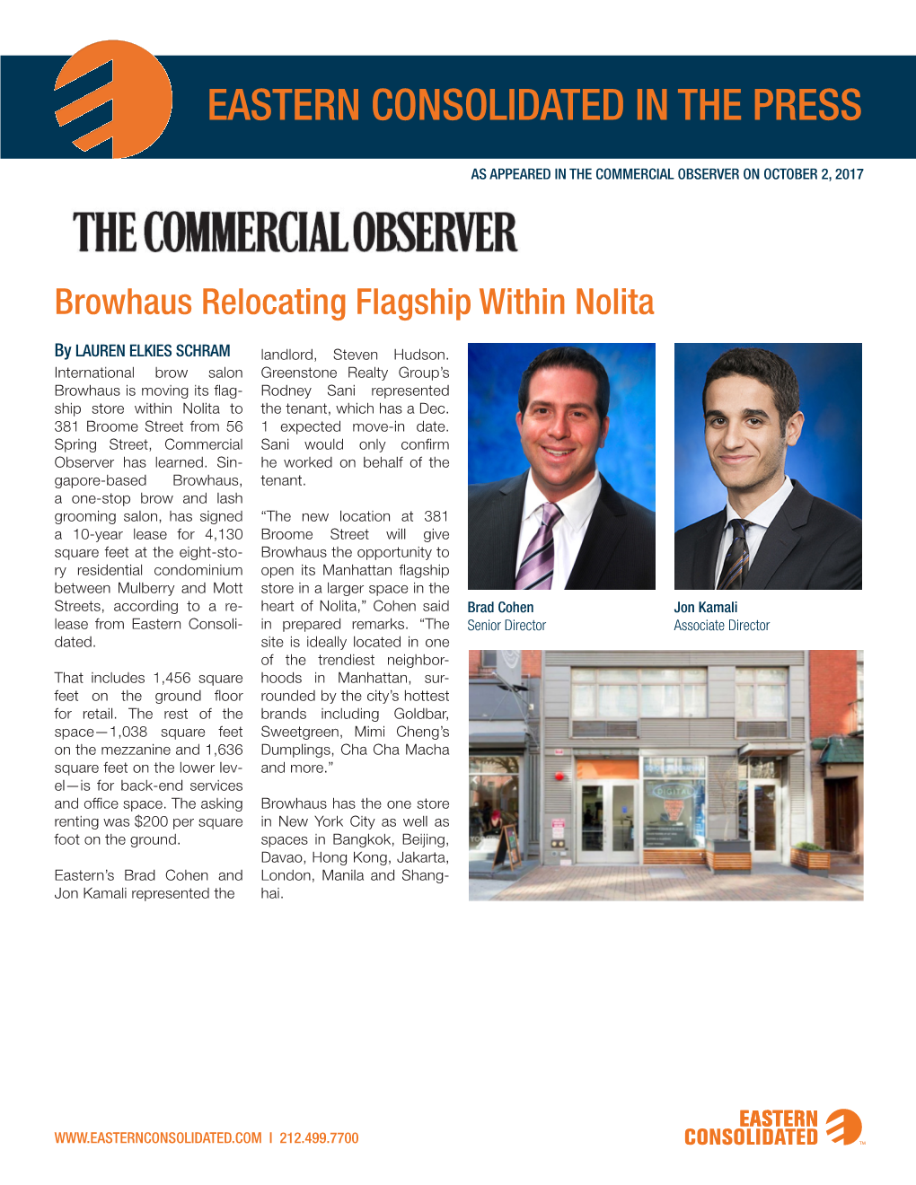 Browhaus Relocating Flagship Within Nolita